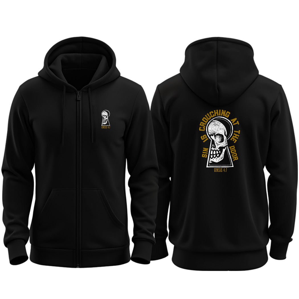 Zip up hoodie - Crouching - Zip Hoodie - The Reformed Sage - reformed - reformed_gifts - christian_gifts