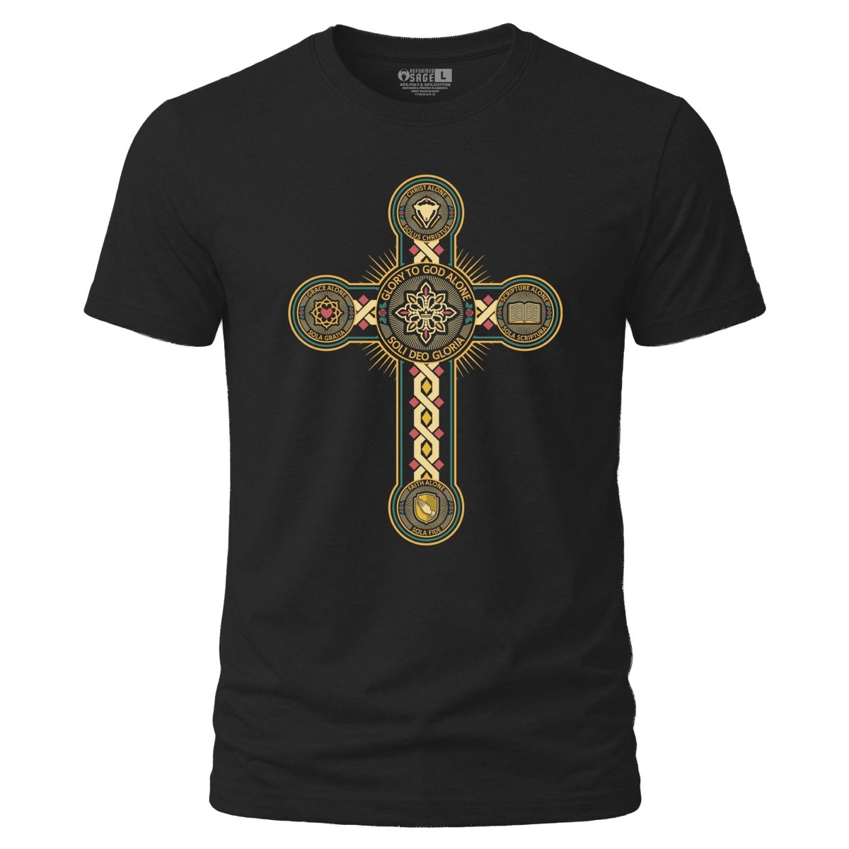 Shirt - Five Sola Cross - Tee - The Reformed Sage - reformed - reformed_gifts - christian_gifts
