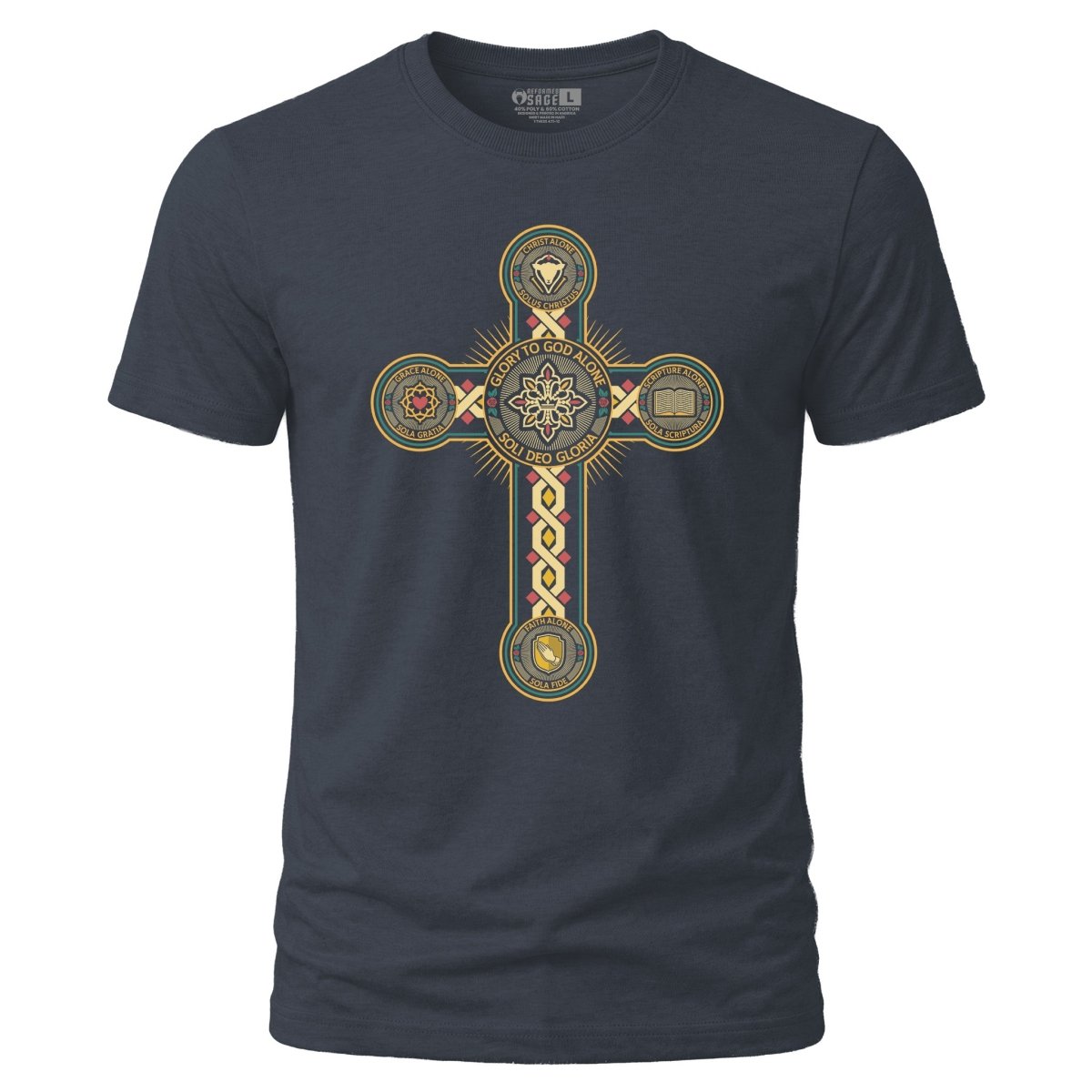 Shirt - Five Sola Cross - Tee - The Reformed Sage - reformed - reformed_gifts - christian_gifts