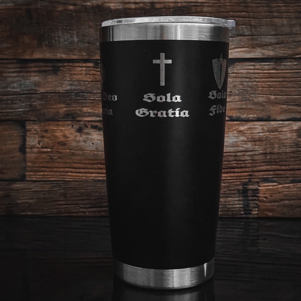 20oz tumbler - Five Sola Wrap - 20oz - The Reformed Sage - reformed - reformed_gifts - christian_gifts