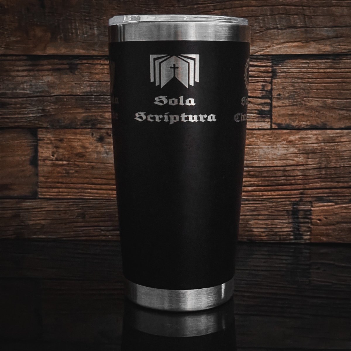 20oz tumbler - Five Sola Wrap - 20oz - The Reformed Sage - reformed - reformed_gifts - christian_gifts