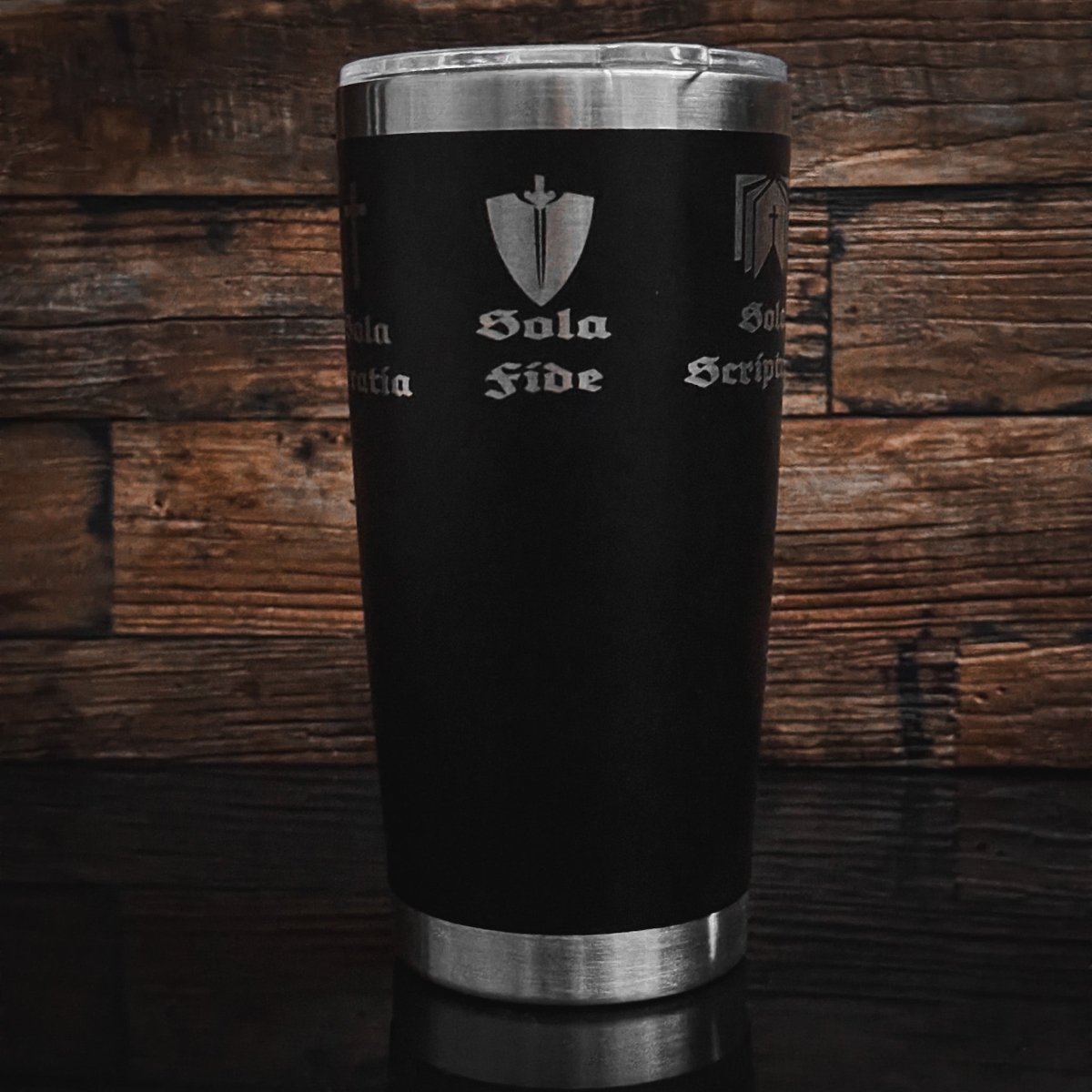 20oz tumbler - Five Sola Wrap - 20oz - The Reformed Sage - reformed - reformed_gifts - christian_gifts