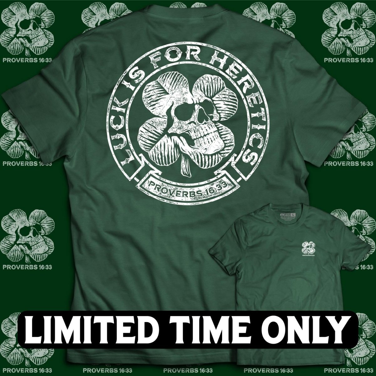 Shirt - Luck is for Heretics - Tee - The Reformed Sage - reformed - reformed_gifts - christian_gifts