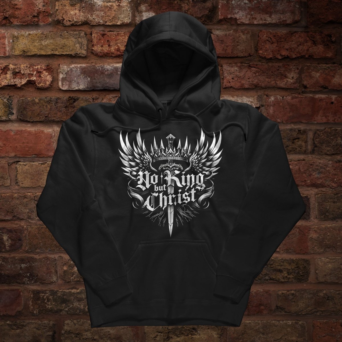 Hoodie - No King but Christ - Hoodie - The Reformed Sage - #reformed# - #reformed_gifts# - #christian_gifts#