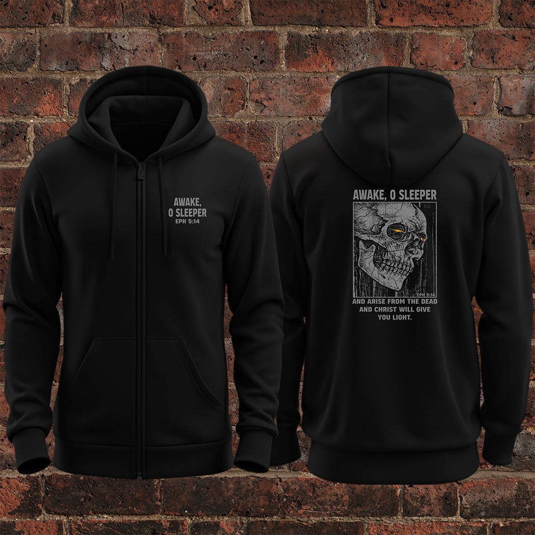 Zip up hoodie - Sleeper - Zip Hoodie - The Reformed Sage - reformed - reformed_gifts - christian_gifts