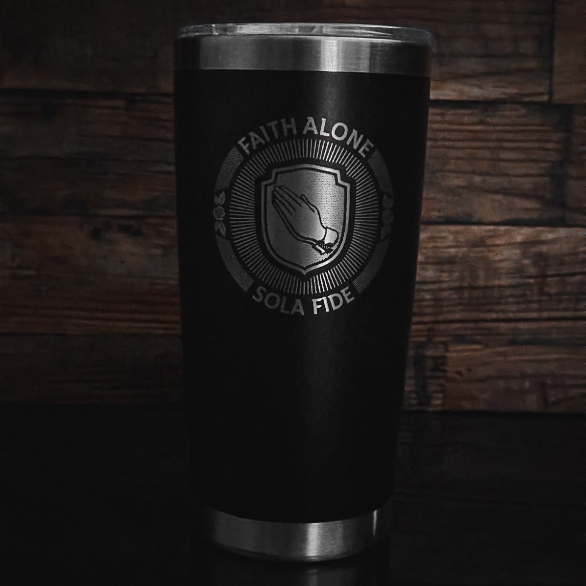 20oz tumbler - Sola Fide Seal - 20oz - The Reformed Sage - reformed - reformed_gifts - christian_gifts