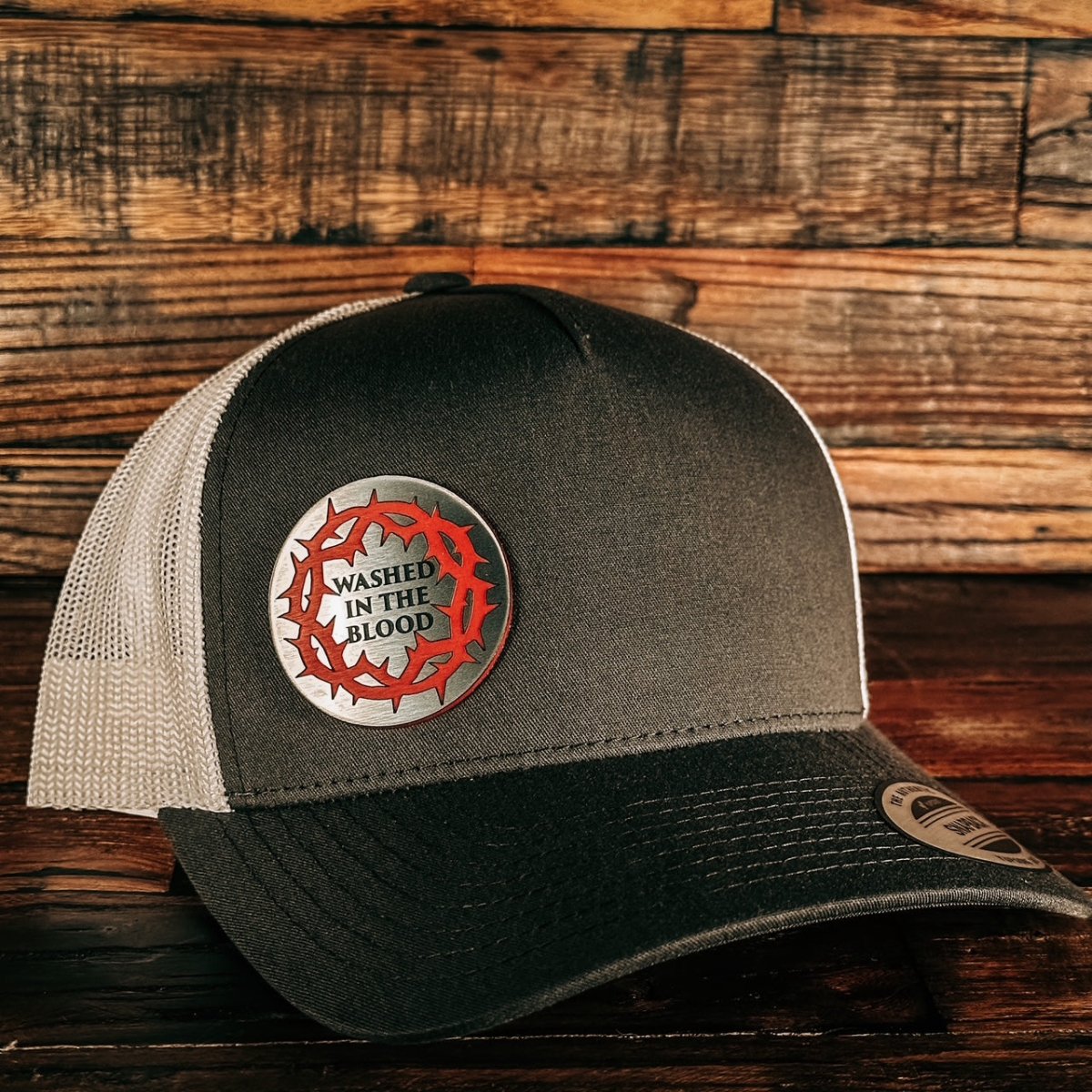 Hat - Washed in the Blood - Acrylic Patch Hat - The Reformed Sage - reformed - reformed_gifts - christian_gifts