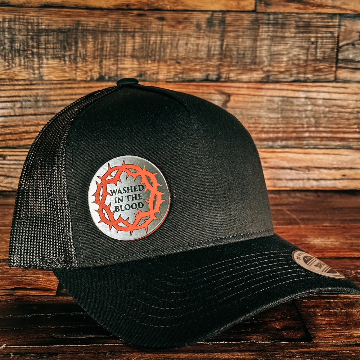 Hat - Washed in the Blood - Acrylic Patch Hat - The Reformed Sage - reformed - reformed_gifts - christian_gifts