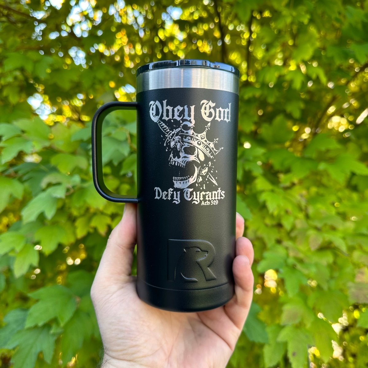 16oz tumbler - Defy Tyrants - 16oz - The Reformed Sage - #reformed# - #reformed_gifts# - #christian_gifts#