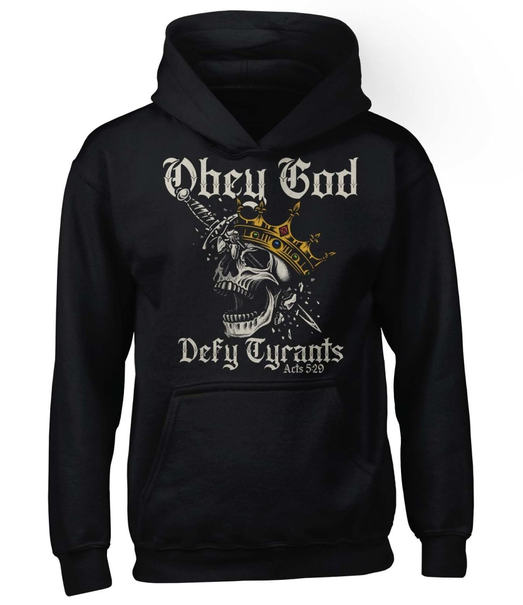 Hoodie - Defy Tyrants - Hoodie RETIRED - The Reformed Sage - #reformed# - #reformed_gifts# - #christian_gifts#