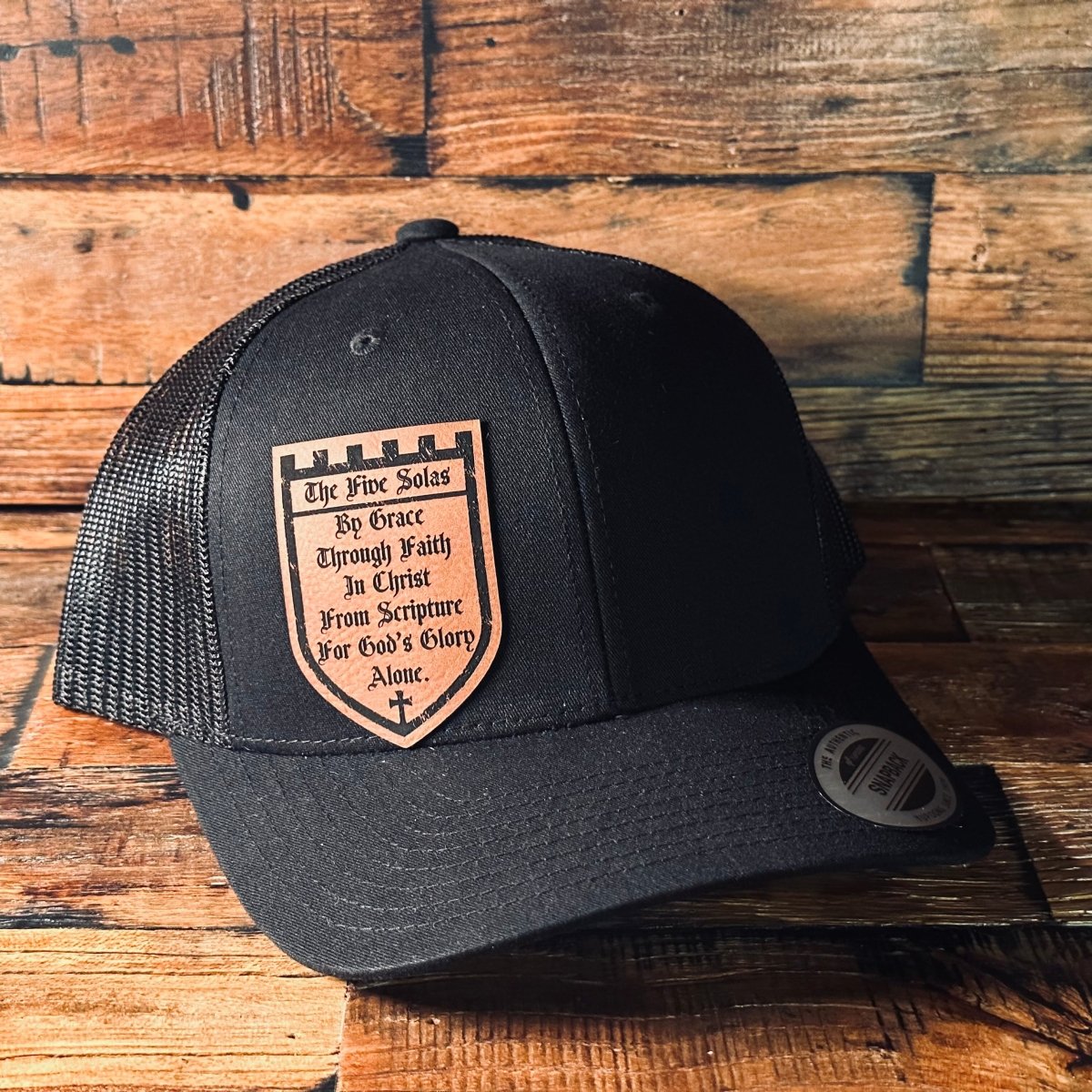 Hat - Five Solas Shield - Patch Hat - The Reformed Sage - #reformed# - #reformed_gifts# - #christian_gifts#