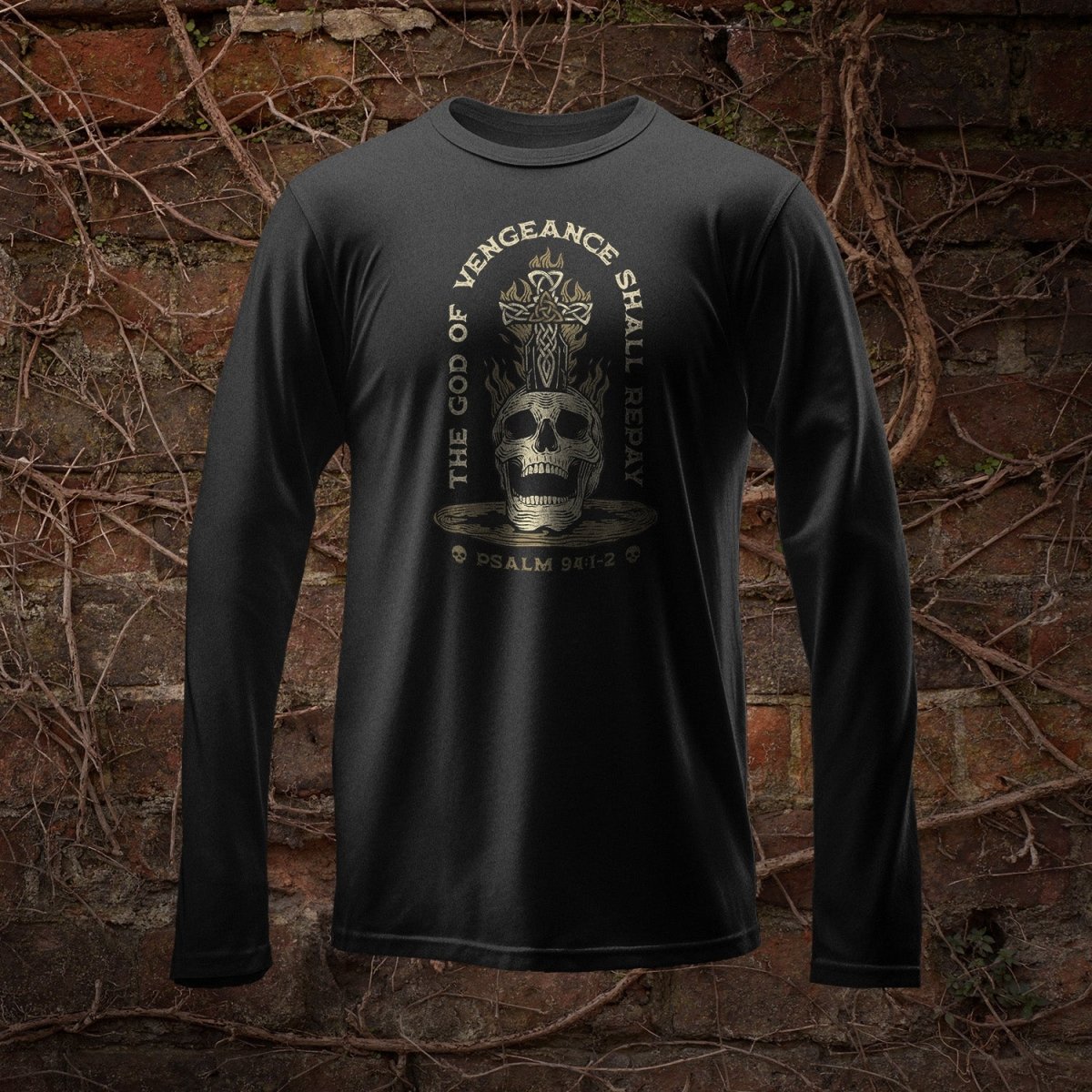 LS - God of Vengeance - Long Sleeve Tee - The Reformed Sage - #reformed# - #reformed_gifts# - #christian_gifts#