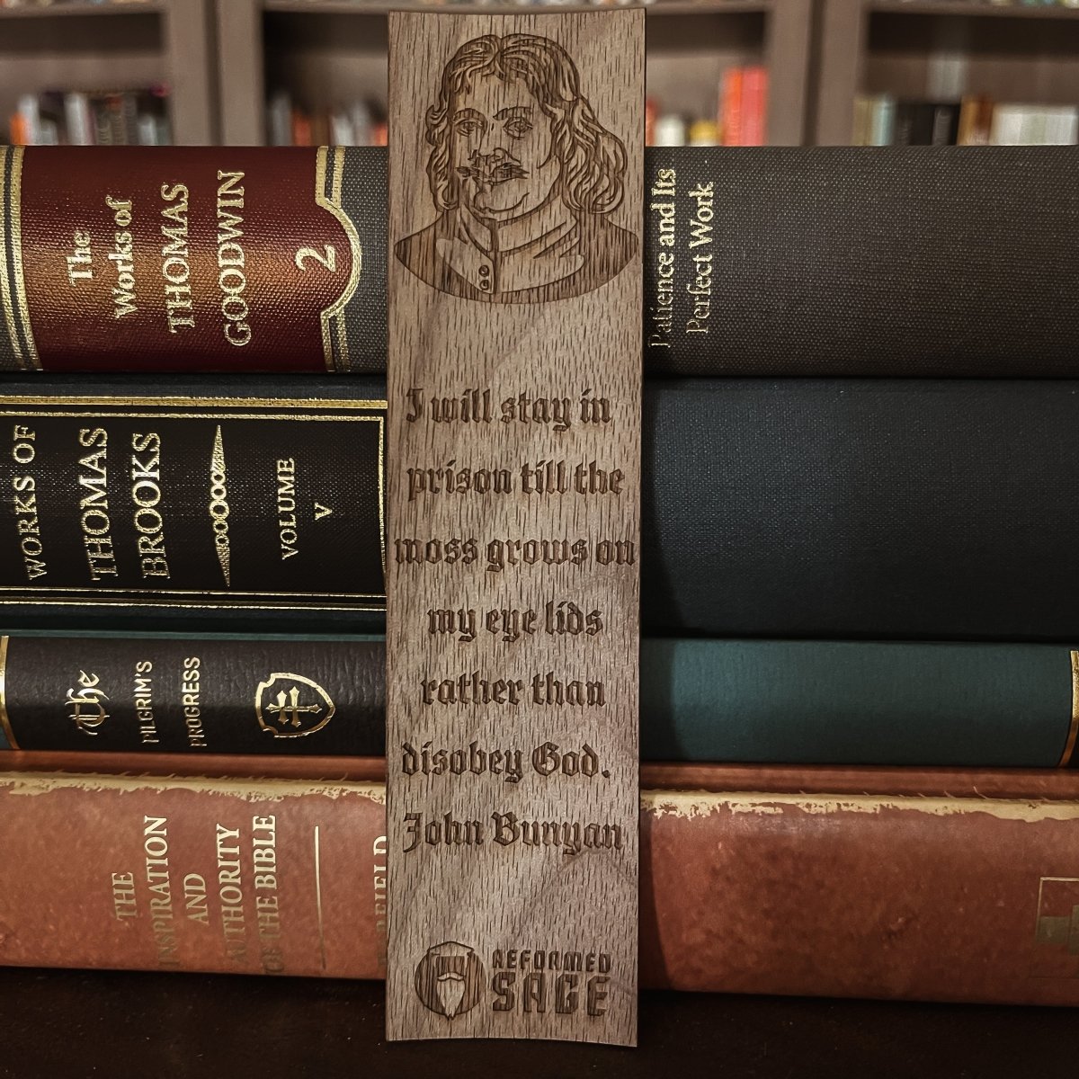 CHRISTIAN BOOKMARKS - John Bunyan - Bookmark - The Reformed Sage - #reformed# - #reformed_gifts# - #christian_gifts#