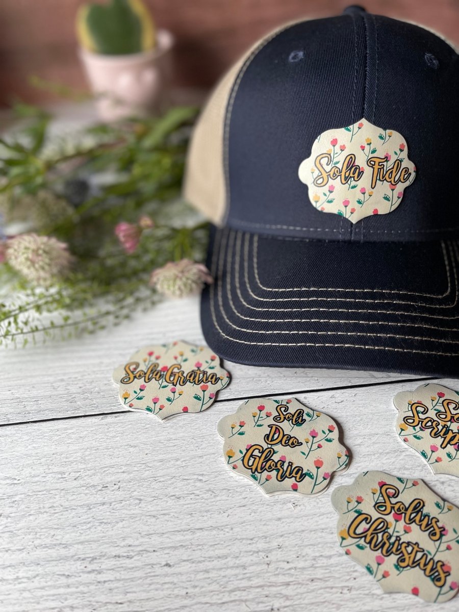 Hat - Navy - Patch Hat - The Reformed Sage - #reformed# - #reformed_gifts# - #christian_gifts#