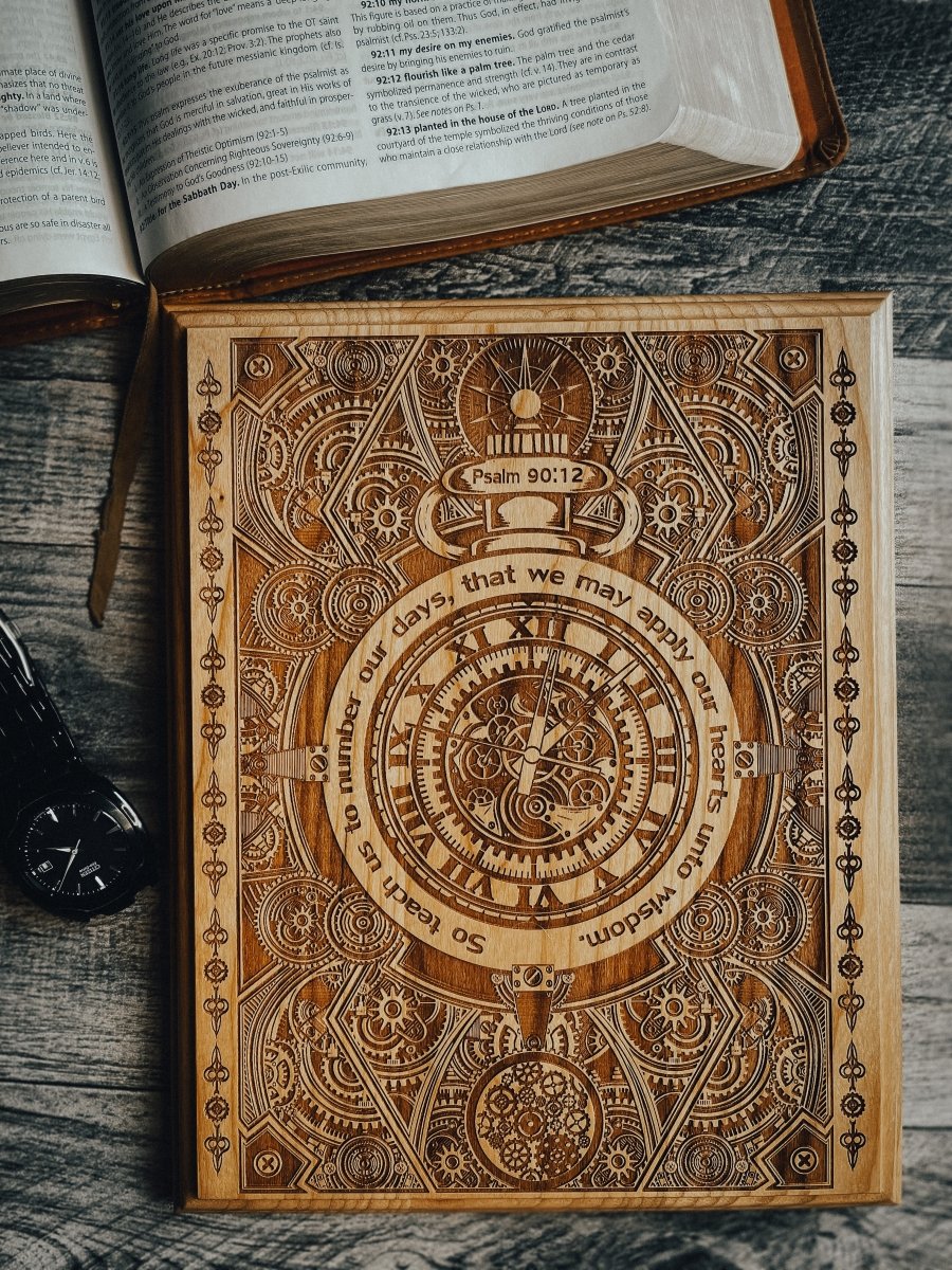 Engravedwood - Number Our Days - Engraved Wood Art - The Reformed Sage - #reformed# - #reformed_gifts# - #christian_gifts#