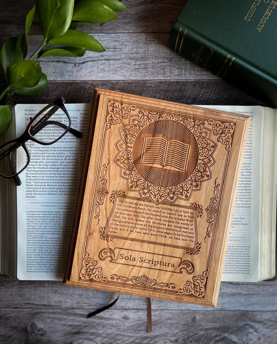 Engravedwood - Sola Scriptura - Engraved Wood Art - The Reformed Sage - #reformed# - #reformed_gifts# - #christian_gifts#