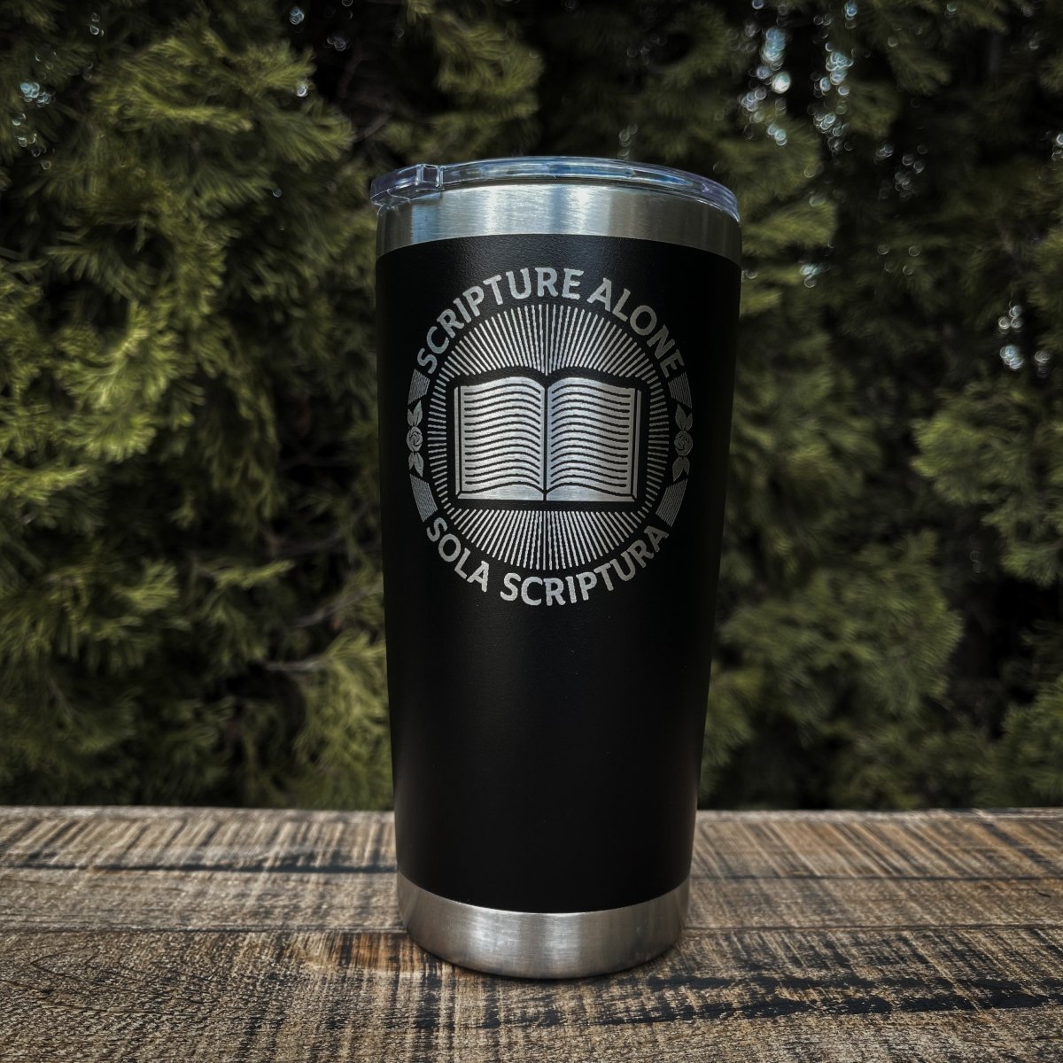 20oz tumbler - Sola Scriptura Seal - 20oz - The Reformed Sage - #reformed# - #reformed_gifts# - #christian_gifts#