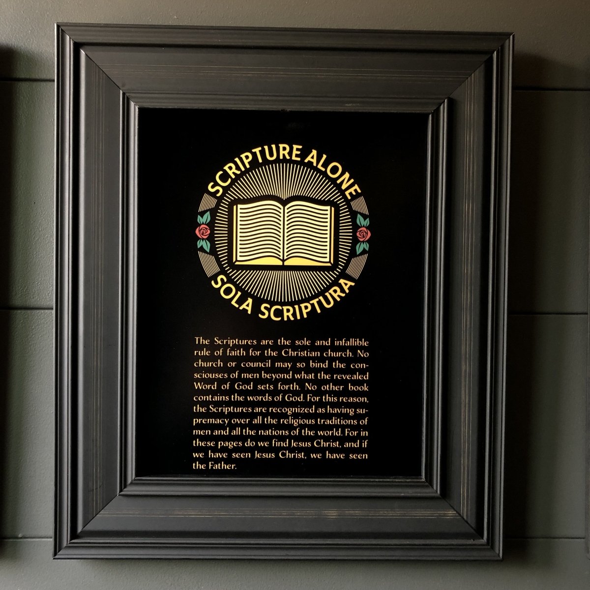 Printed Art - Sola Scriptura Seal - Wall Art - The Reformed Sage - #reformed# - #reformed_gifts# - #christian_gifts#