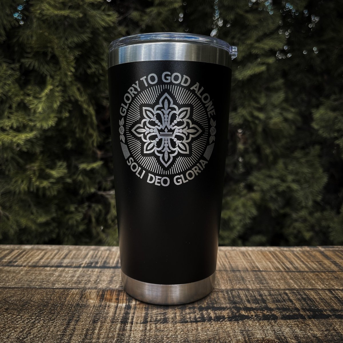 20oz tumbler - Soli Deo Gloria Seal - 20oz - The Reformed Sage - #reformed# - #reformed_gifts# - #christian_gifts#