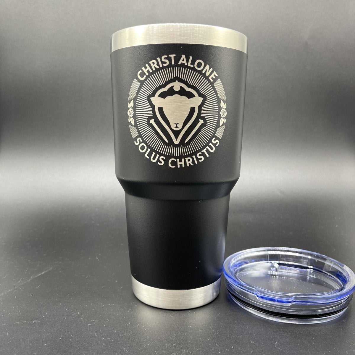 30oz Tumbler - Solus Christus Seal - 30oz - The Reformed Sage - #reformed# - #reformed_gifts# - #christian_gifts#