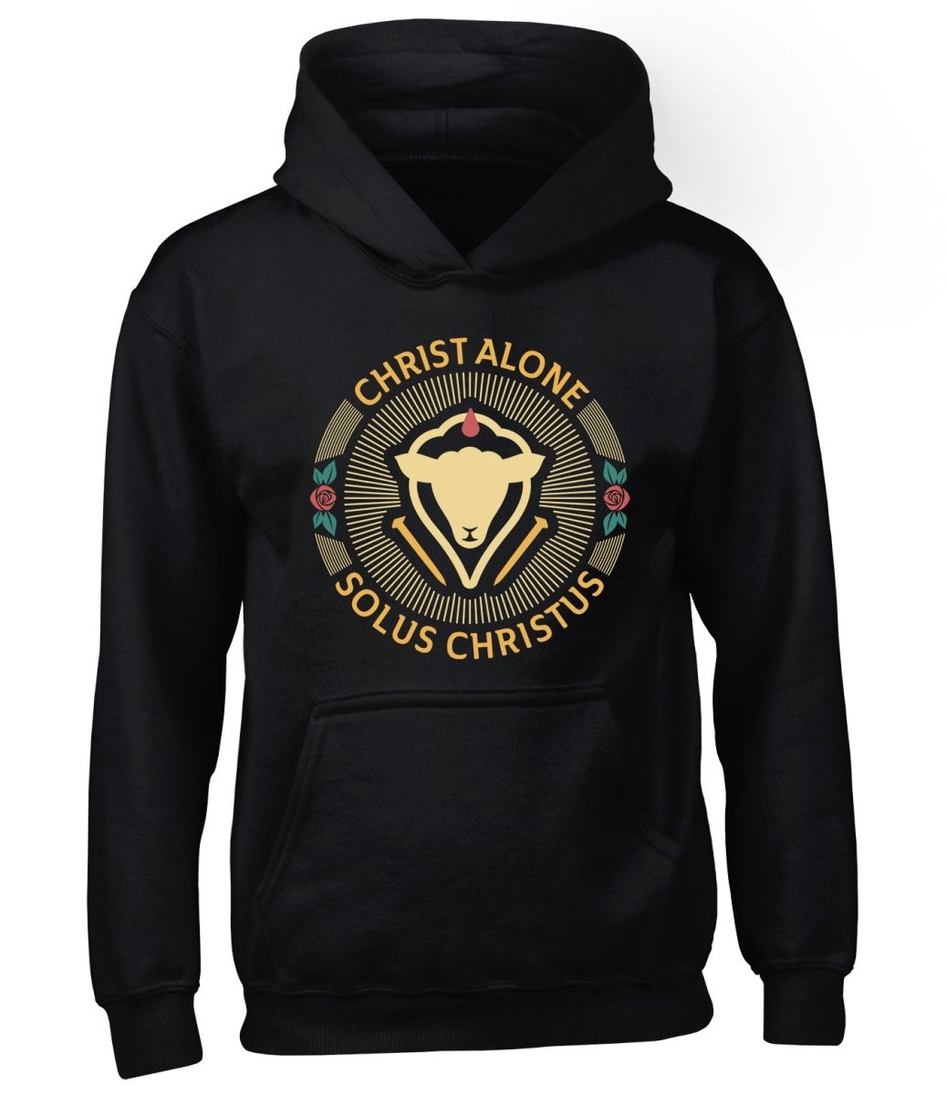 Hoodie - Solus Christus Seal - Hoodie RETIRED - The Reformed Sage - #reformed# - #reformed_gifts# - #christian_gifts#