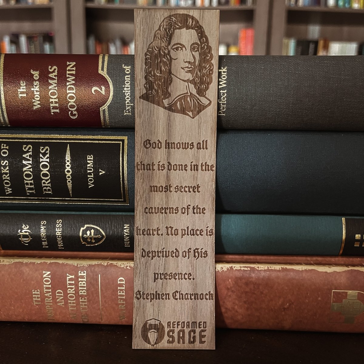 CHRISTIAN BOOKMARKS - Stephen Charnock - Bookmark - The Reformed Sage - #reformed# - #reformed_gifts# - #christian_gifts#