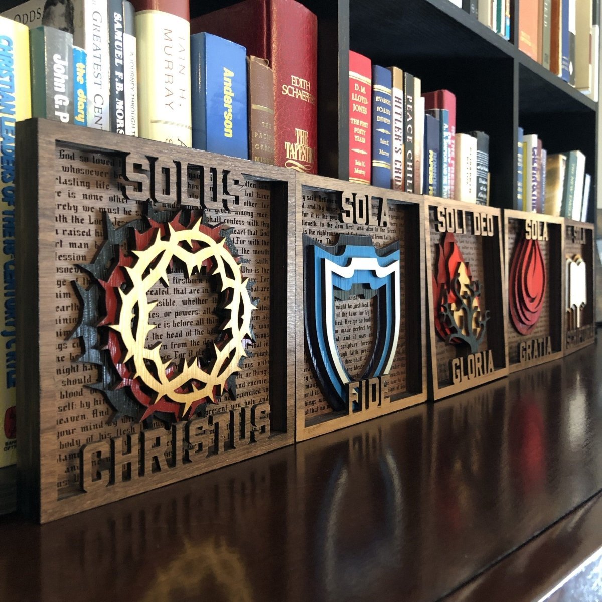 Layered Art - The Five Sola Set - The Reformed Sage - reformed - reformed_gifts - christian_gifts