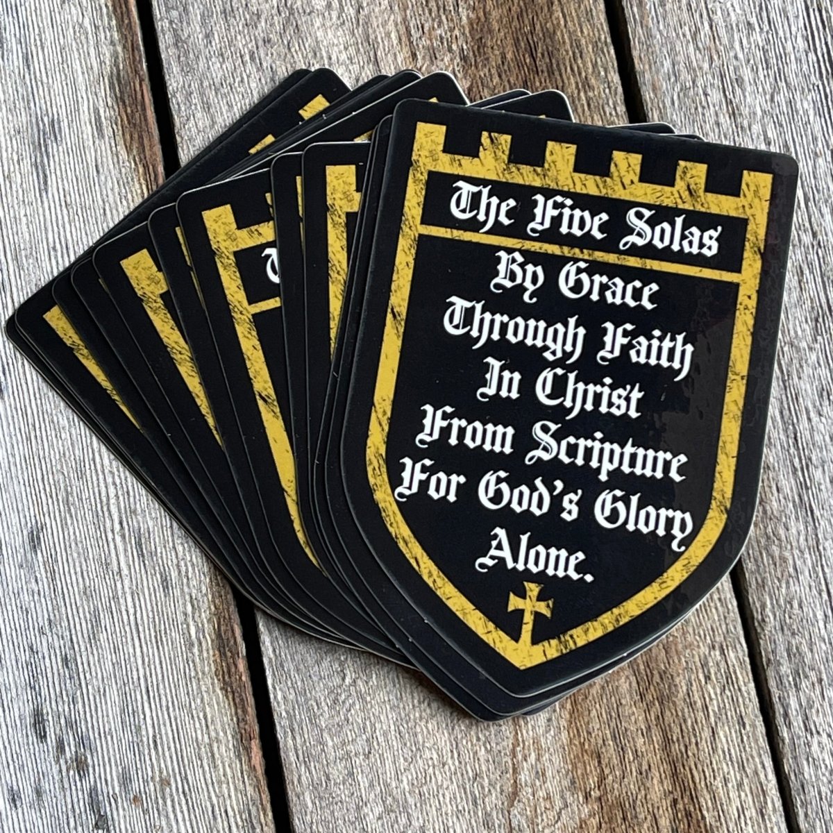 Decal - The Five Solas - Decal - The Reformed Sage - #reformed# - #reformed_gifts# - #christian_gifts#