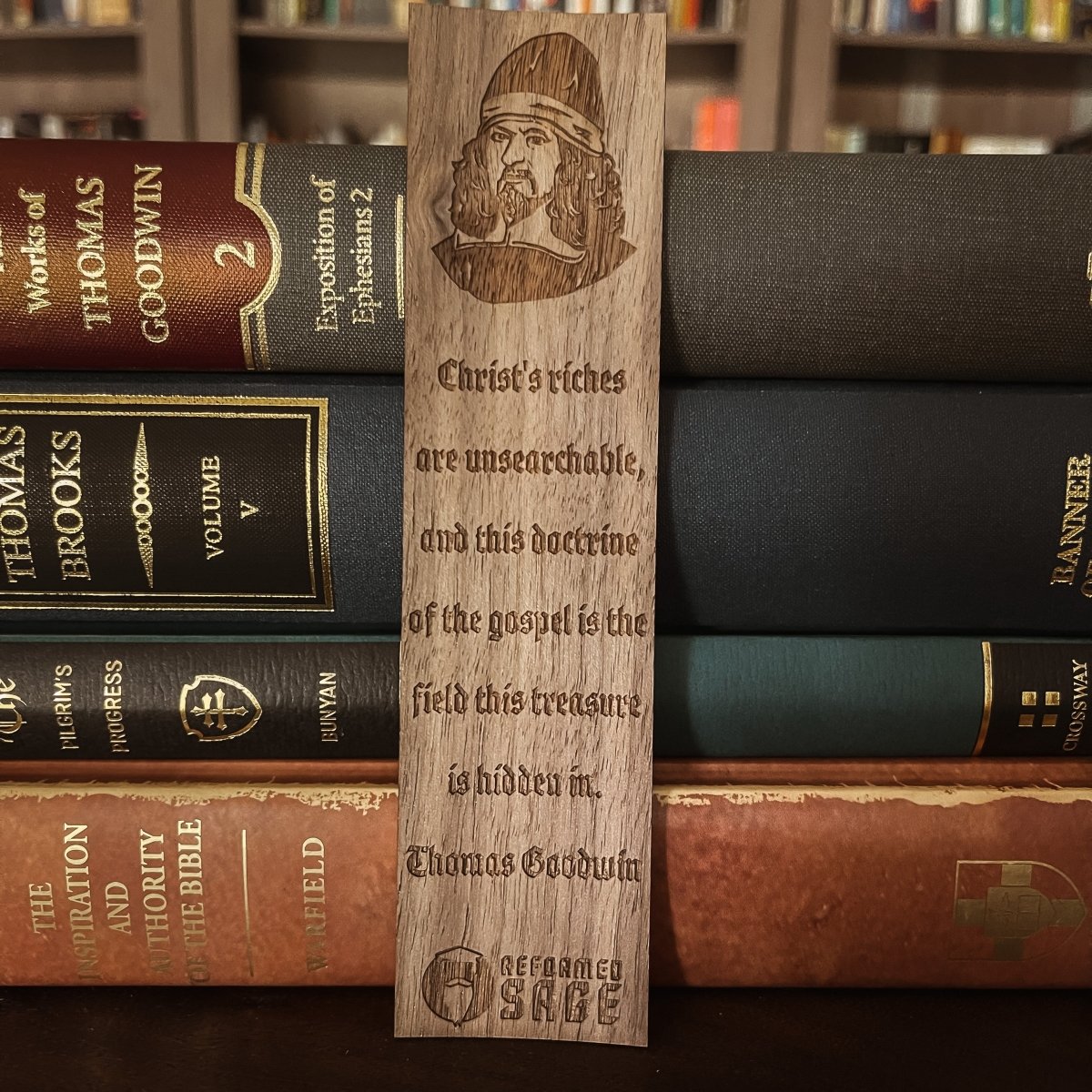 CHRISTIAN BOOKMARKS - Thomas Goodwin - Bookmark - The Reformed Sage - #reformed# - #reformed_gifts# - #christian_gifts#
