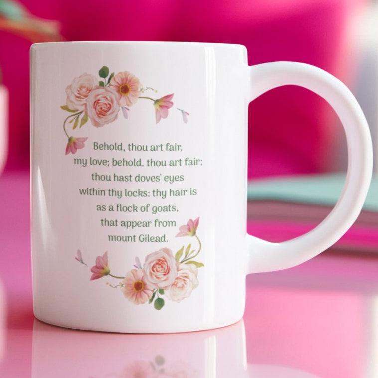 Mug - Thou art fair (double sided) - Mug - The Reformed Sage - #reformed# - #reformed_gifts# - #christian_gifts#