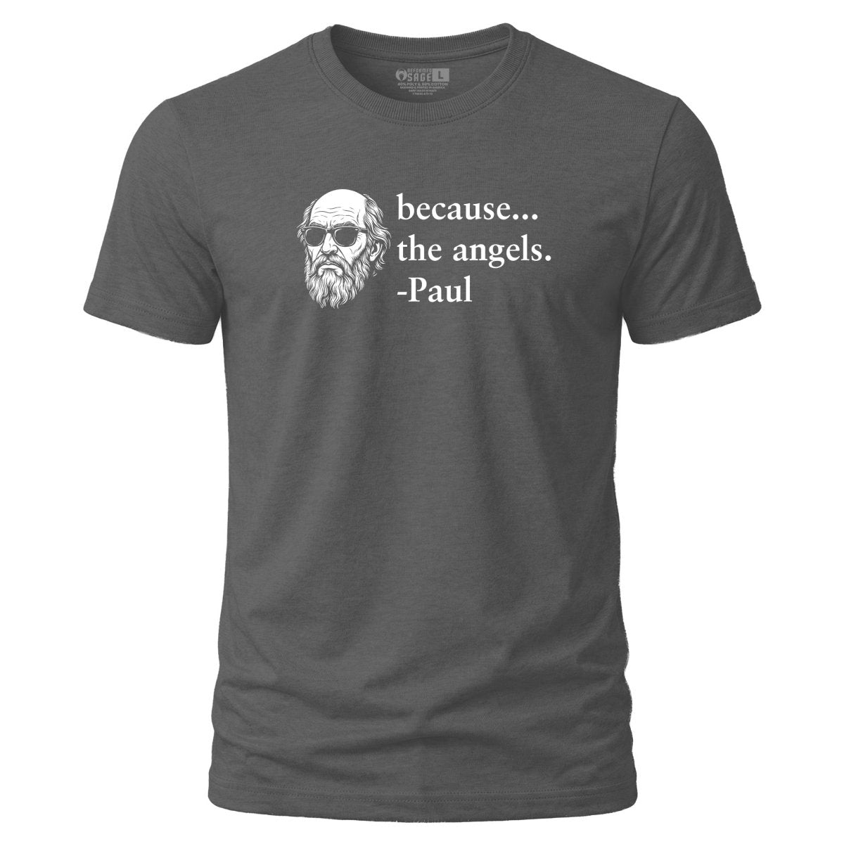 Shirt - Because the Angels - Tee - The Reformed Sage - reformed - reformed_gifts - christian_gifts