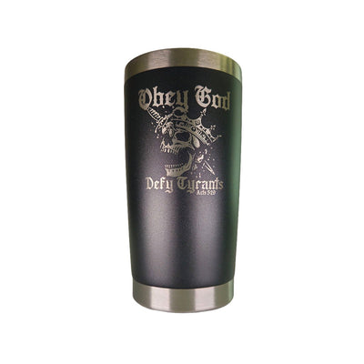 20oz tumbler - Defy Tyrants - 20oz - The Reformed Sage - reformed - reformed_gifts - christian_gifts