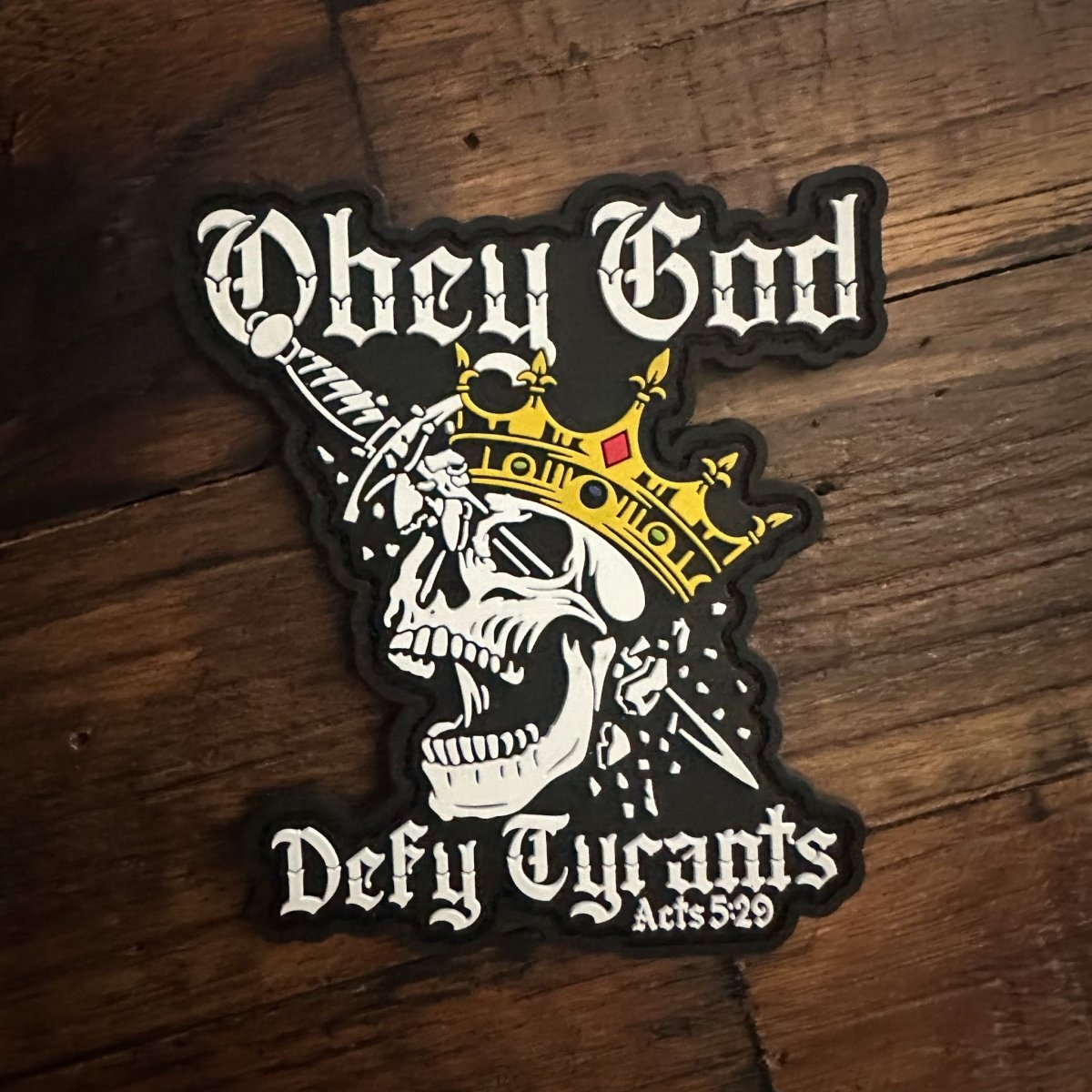 PVCPATCH - Defy Tyrants - PVC Patch - The Reformed Sage - reformed - reformed_gifts - christian_gifts
