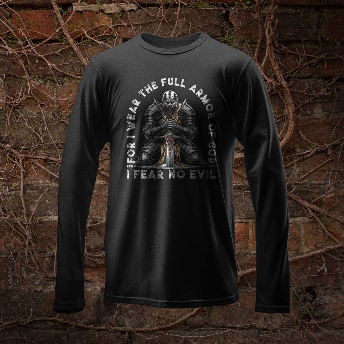 LS - Fear No Evil - Long Sleeve Tee - The Reformed Sage - #reformed# - #reformed_gifts# - #christian_gifts#