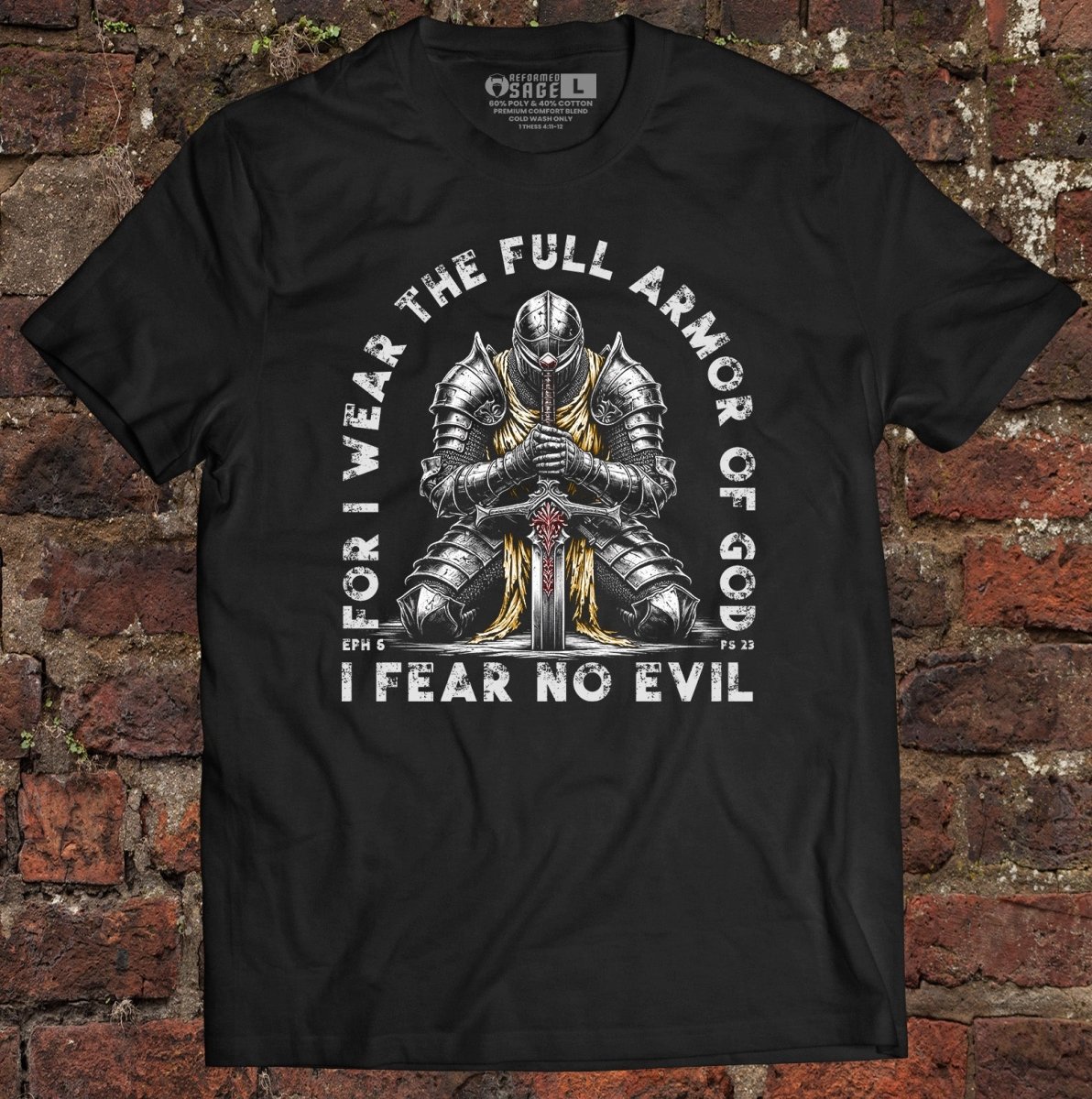 Shirt - Fear No Evil - Tee - The Reformed Sage - reformed - reformed_gifts - christian_gifts