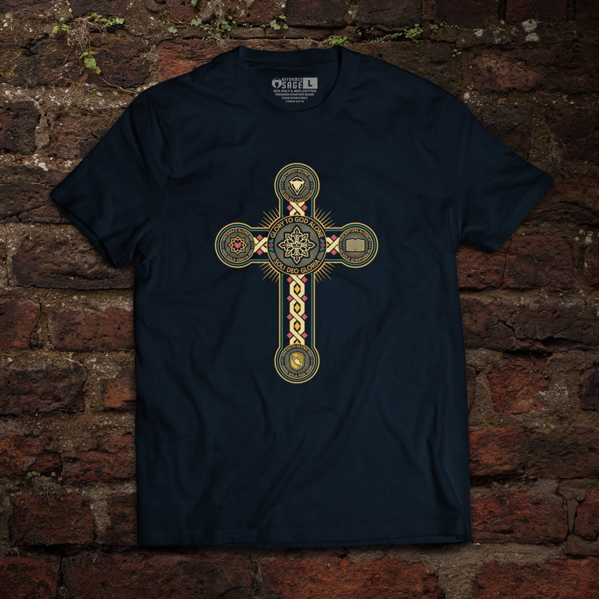 Shirt - Five Sola Cross - Tee - The Reformed Sage - reformed - reformed_gifts - christian_gifts