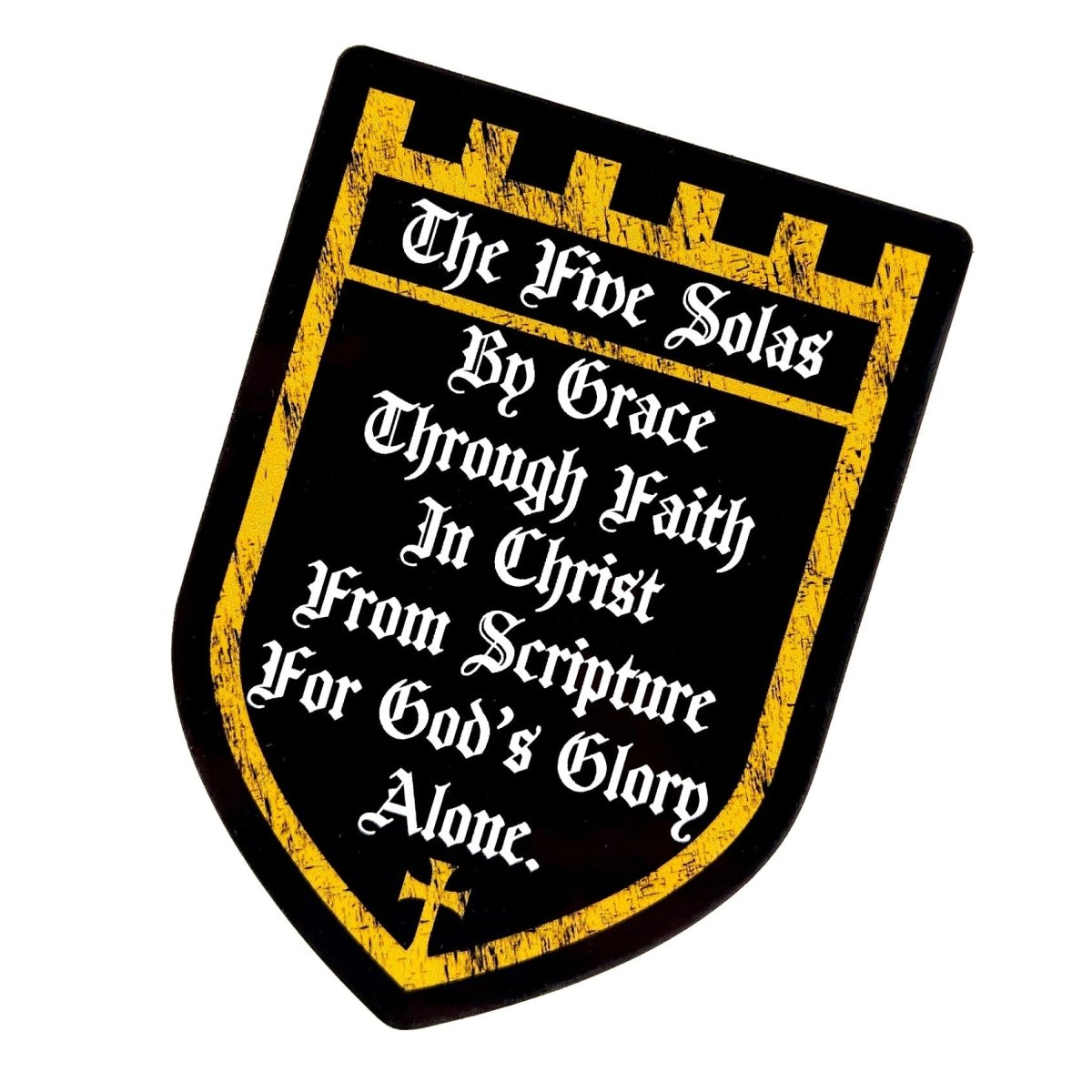 Decal - Five Sola Shield - Decal - The Reformed Sage - reformed - reformed_gifts - christian_gifts