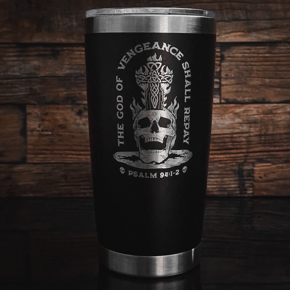 20oz tumbler - God of Vengeance - 20oz - The Reformed Sage - reformed - reformed_gifts - christian_gifts