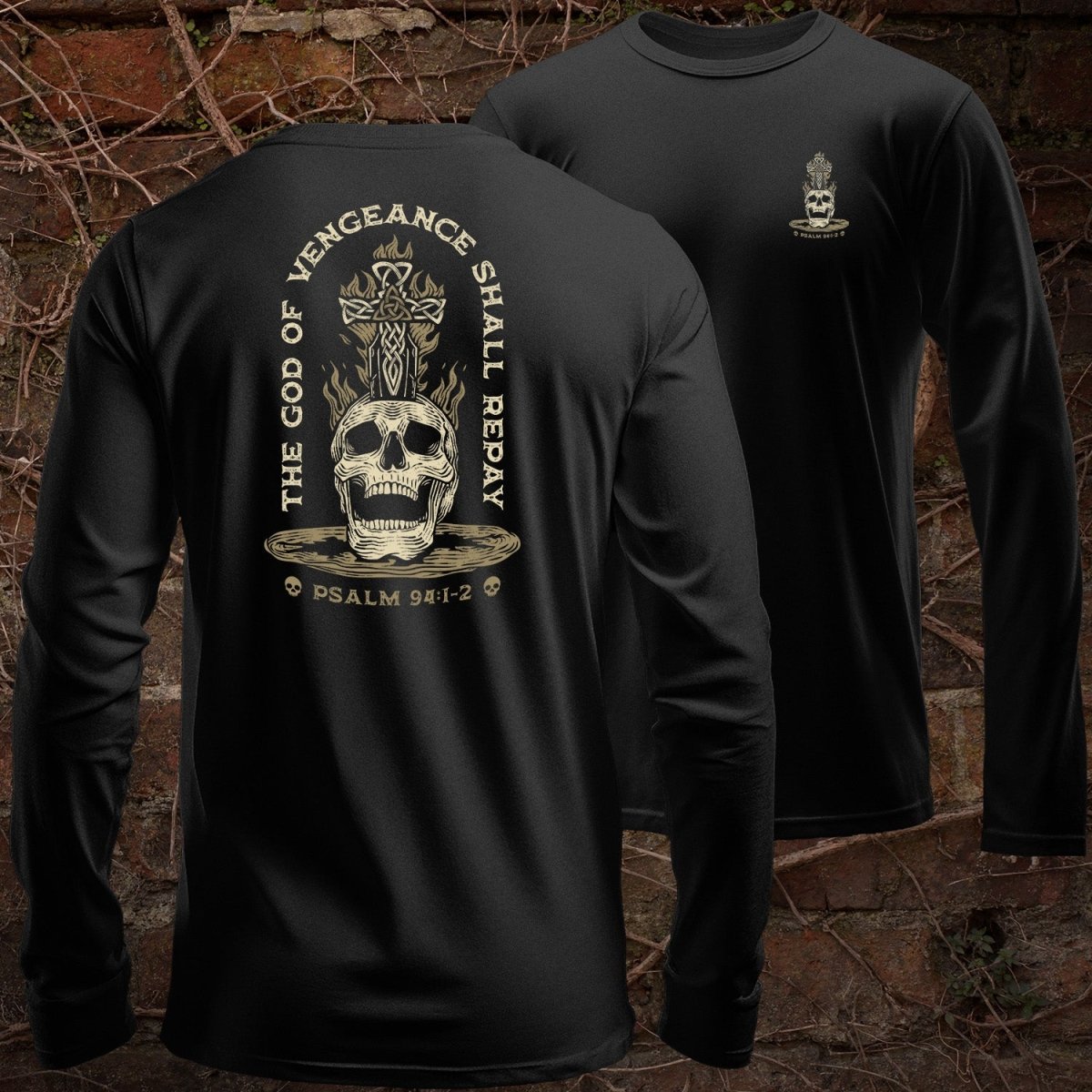 LS - God of Vengeance - Long Sleeve Tee - The Reformed Sage - reformed - reformed_gifts - christian_gifts