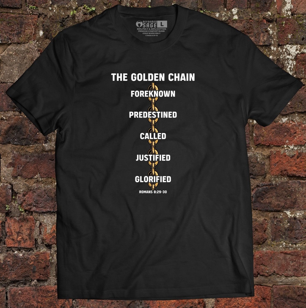 Shirt - Golden Chain - Tee - The Reformed Sage - reformed - reformed_gifts - christian_gifts
