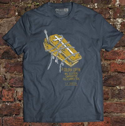 Shirt - Golden Coffin - Tee - The Reformed Sage - reformed - reformed_gifts - christian_gifts