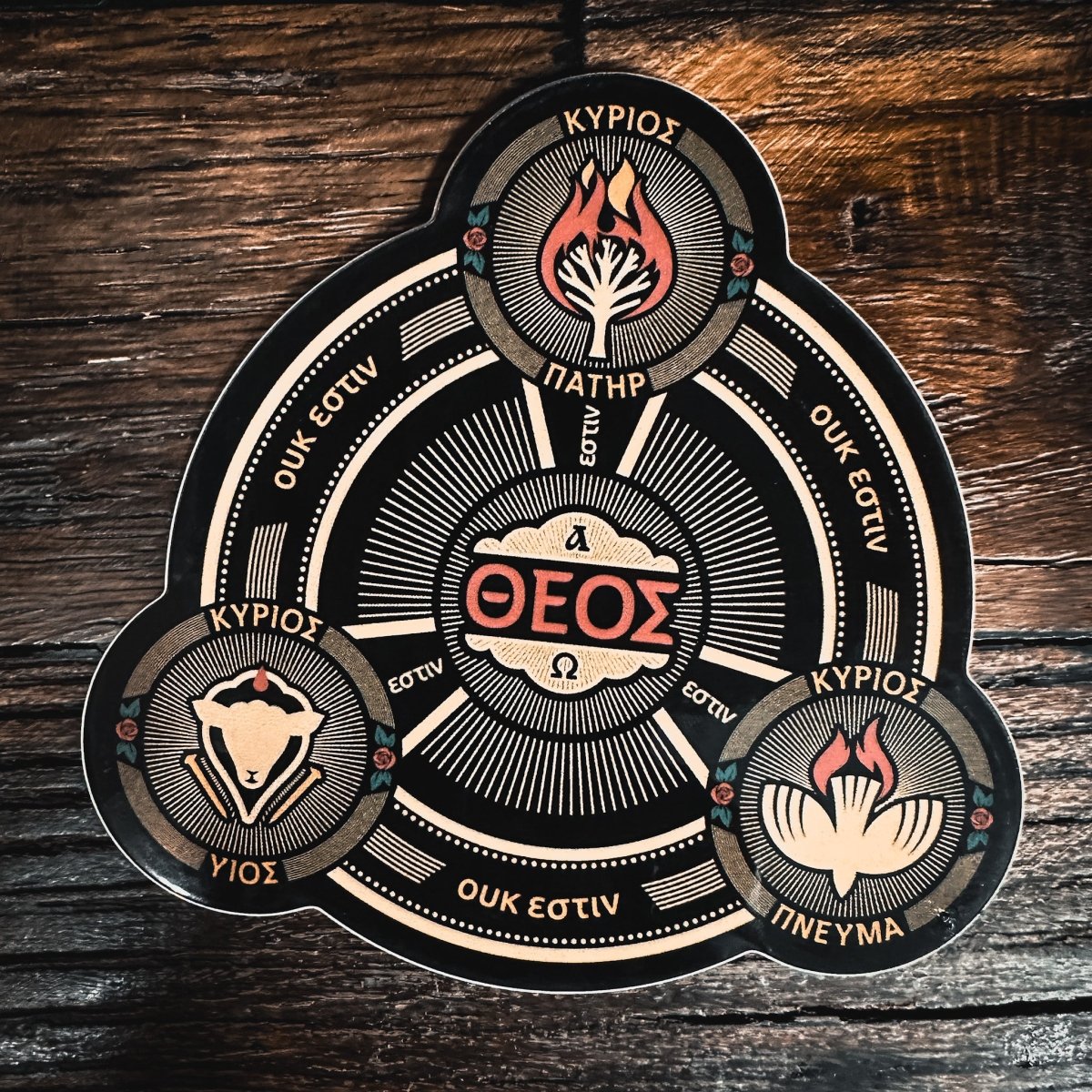 Decal - Greek Trinity Seal - Decal - The Reformed Sage - reformed - reformed_gifts - christian_gifts