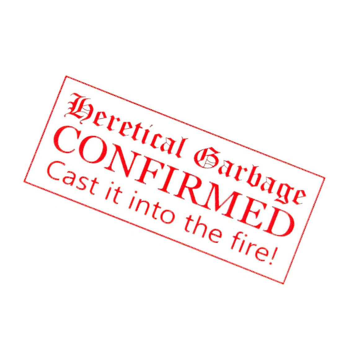 Decal - Heretical Garbage - Decal - The Reformed Sage - reformed - reformed_gifts - christian_gifts