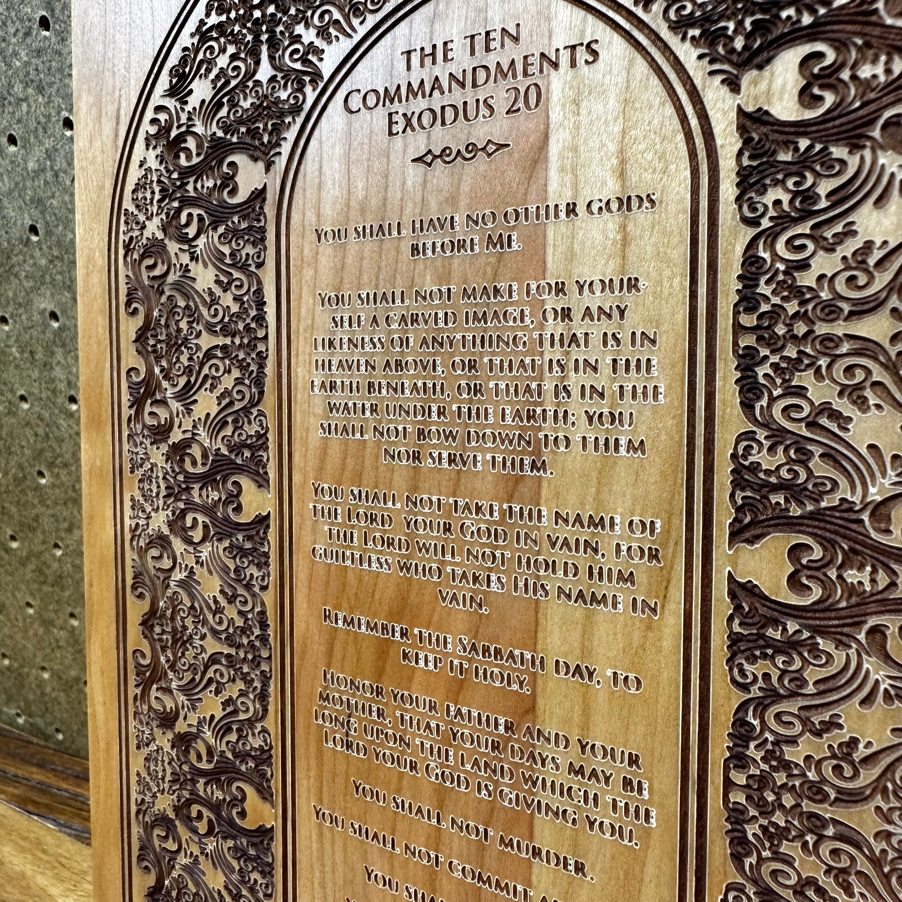 10 Commandments - FW Engraved Wood Art