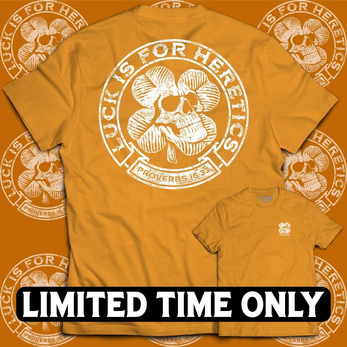 Shirt - Luck is for Heretics - Tee - The Reformed Sage - reformed - reformed_gifts - christian_gifts