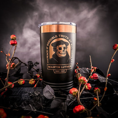 20oz tumbler - Luther 25 - 20oz - The Reformed Sage - reformed - reformed_gifts - christian_gifts
