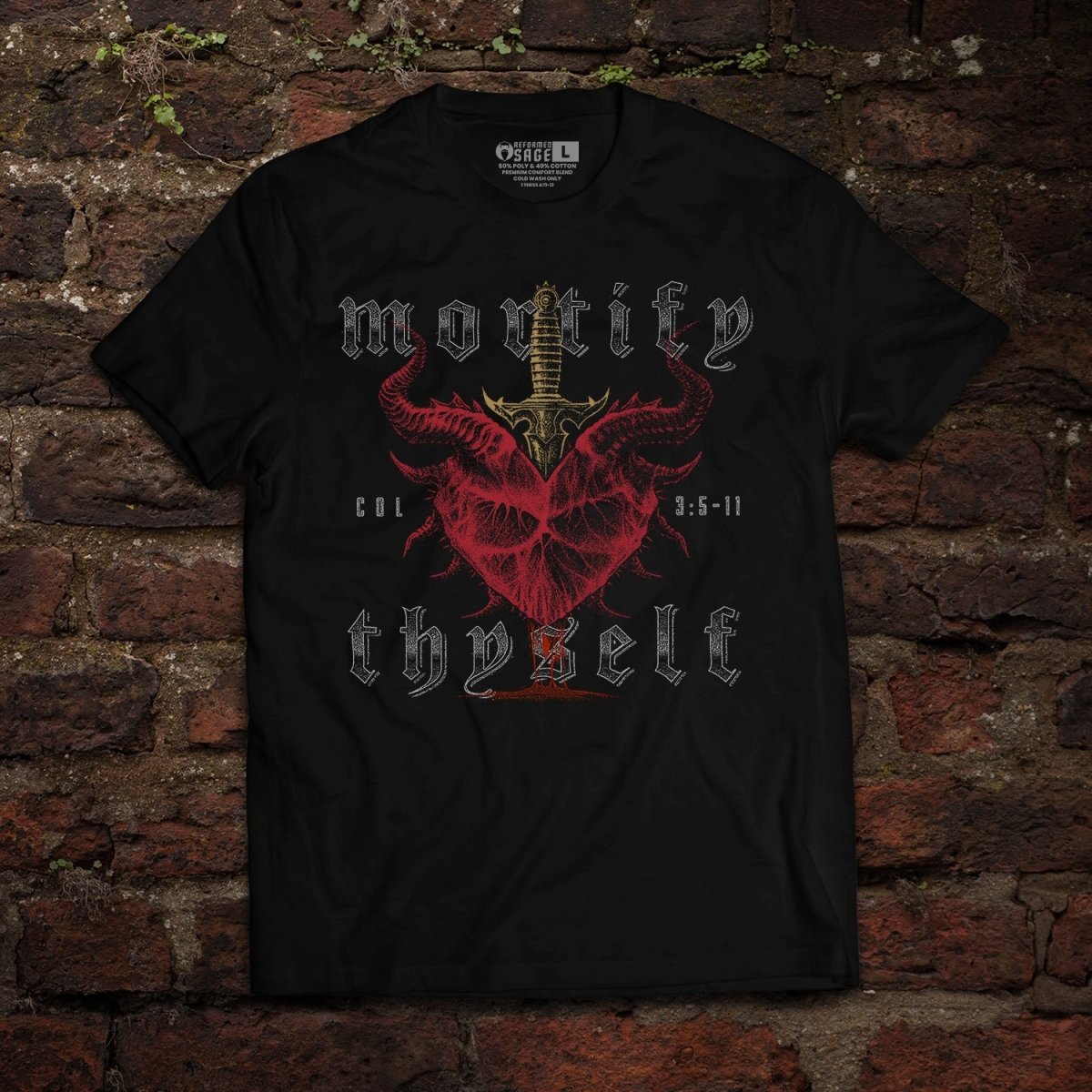 Shirt - Mortify Thyself - Tee - The Reformed Sage - reformed - reformed_gifts - christian_gifts