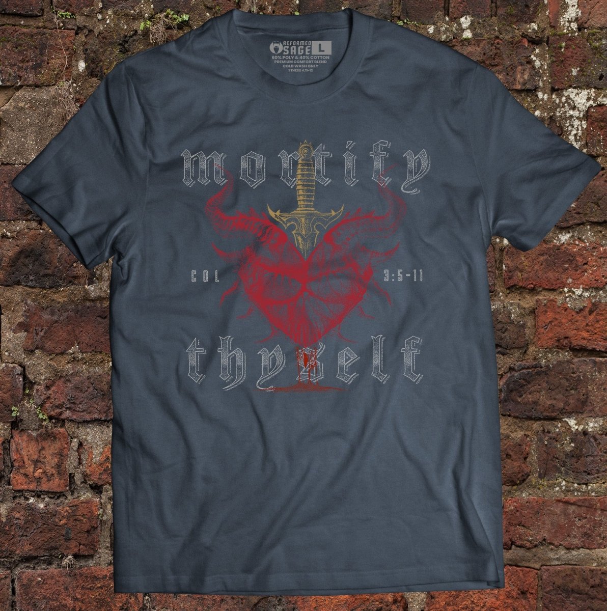 Shirt - Mortify Thyself - Tee - The Reformed Sage - reformed - reformed_gifts - christian_gifts