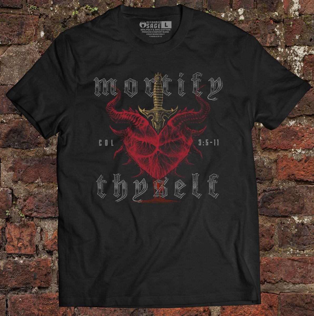 Shirt - Mortify Thyself - Tee - The Reformed Sage - reformed - reformed_gifts - christian_gifts