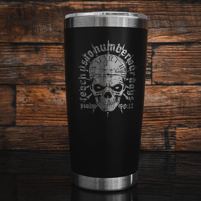 20oz tumbler - Number Our Days - 20oz - The Reformed Sage - reformed - reformed_gifts - christian_gifts